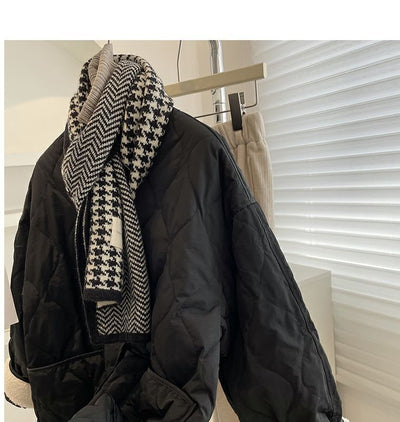 Abrigo Acolchado Mujer Estilo Holgado con Diseño Diamante Cosido - Image 25