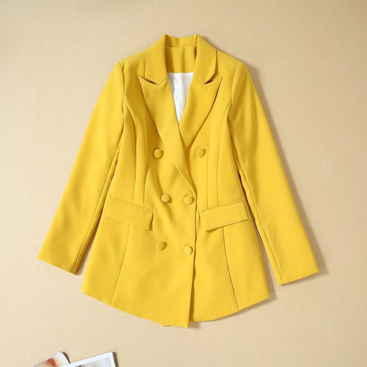 Traje Ejecutivo Amarillo Dos Piezas para Mujer - Image 10