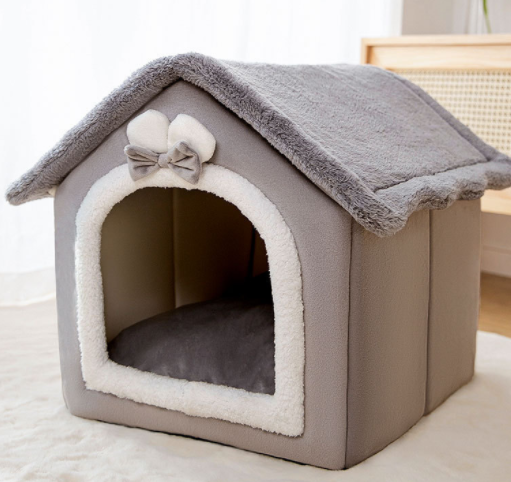 Casa Plegable para Perros y Gatos - Cama Térmica Desmontable Tipo Villa - Image 21