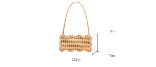 Bolso Tejido de Hombro Único con Patrón de Onda para Mujer - Image 8
