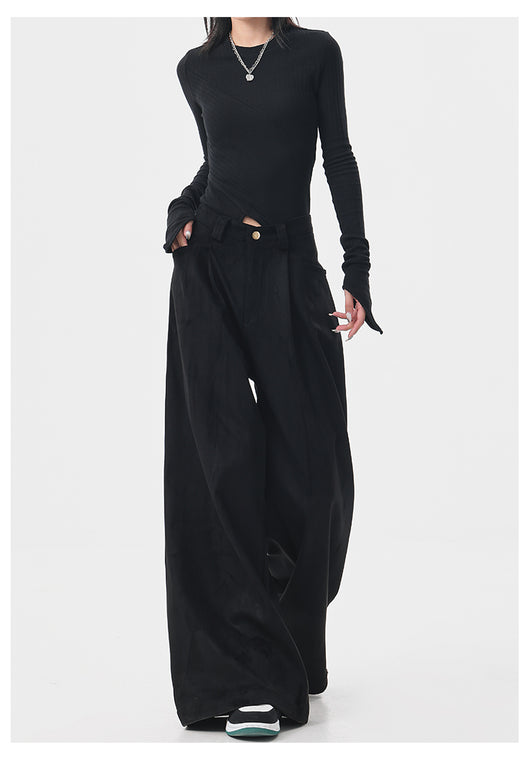 Pantalones Anchos Retro Vintage Marrón para Mujer - Estilo Casual Holgado - Image 30