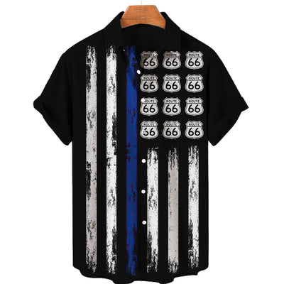 Camisa Estampada de Manga Corta para Hombre - Image 14