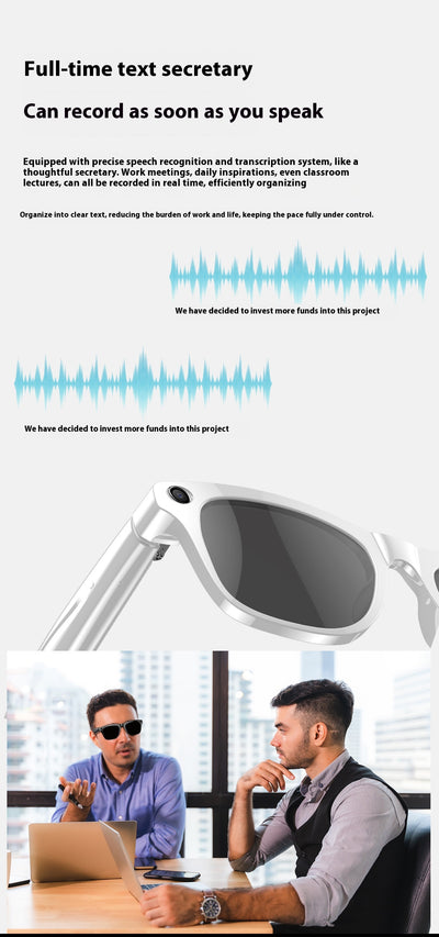 Gafas Inteligentes con Cámara, Traductor IA y Bluetooth - Image 9