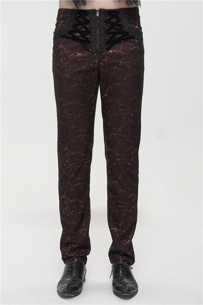 Pantalones de Vestir Rectos para Hombre con Cintura Simulada - Image 10