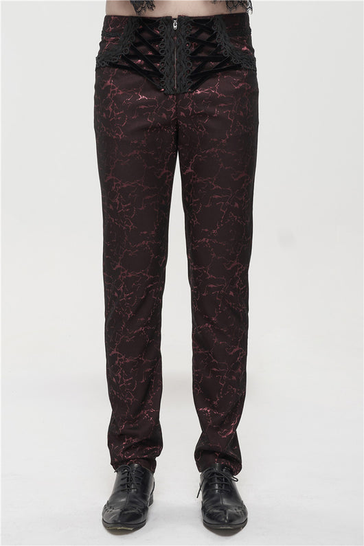 Pantalones de Vestir Rectos para Hombre con Cintura Simulada - Image 10