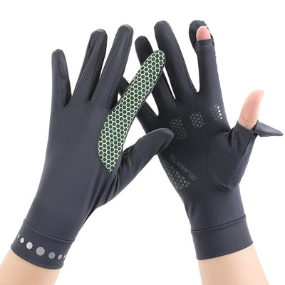 Guantes Protectores de Seda Helada con Filtro Solar - Transpirables y Elásticos - Image 3