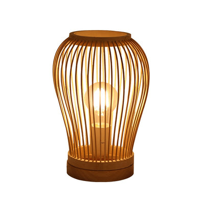 Lámpara Mesita de Noche Estilo Nórdico en Madera Maciza - Image 5