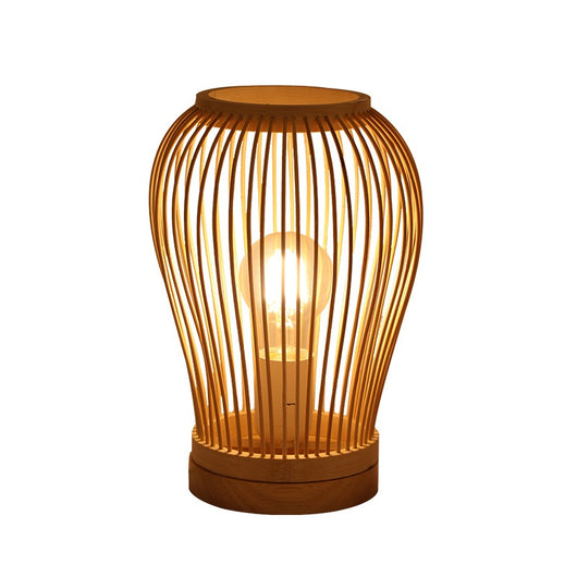 Lámpara Mesita de Noche Estilo Nórdico en Madera Maciza - Image 5