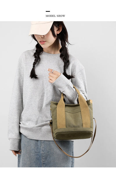 Bolsa de Lona Estilo Coreano de Gran Capacidad para Viajes y Uso Diario - Image 29