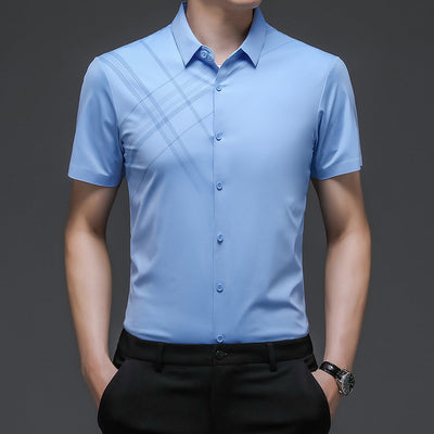 Camisa de Seda Woodpecker Manga Corta para Hombre Adulto - Image 5