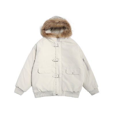 Abrigo de Invierno para Hombre con Cuello de Piel y Cierre de Metal - Image 20
