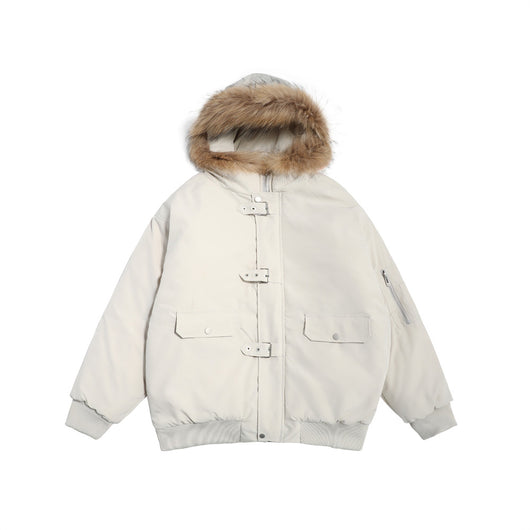 Abrigo de Invierno para Hombre con Cuello de Piel y Cierre de Metal - Image 20