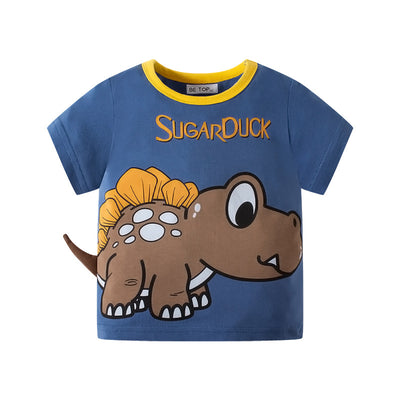 Playera Dinosaurio 3D para Niños - Diseño Coreano Verano - Image 6