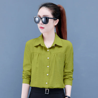 Blusa Casual de Manga Larga para Mamás Modernas - Image 4