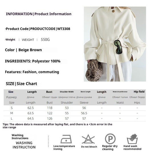 Cardigan Trench Coat Manga Larga con Diseño Elegante - Image 6