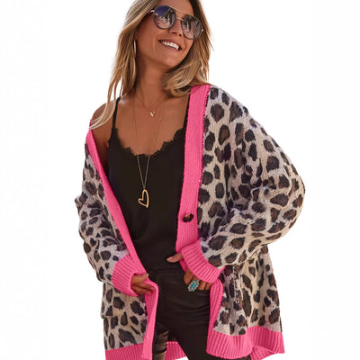 Cardigan Largo Estampado Leopardo para Mujer - Diseño Suelto y Elegante - Image 11