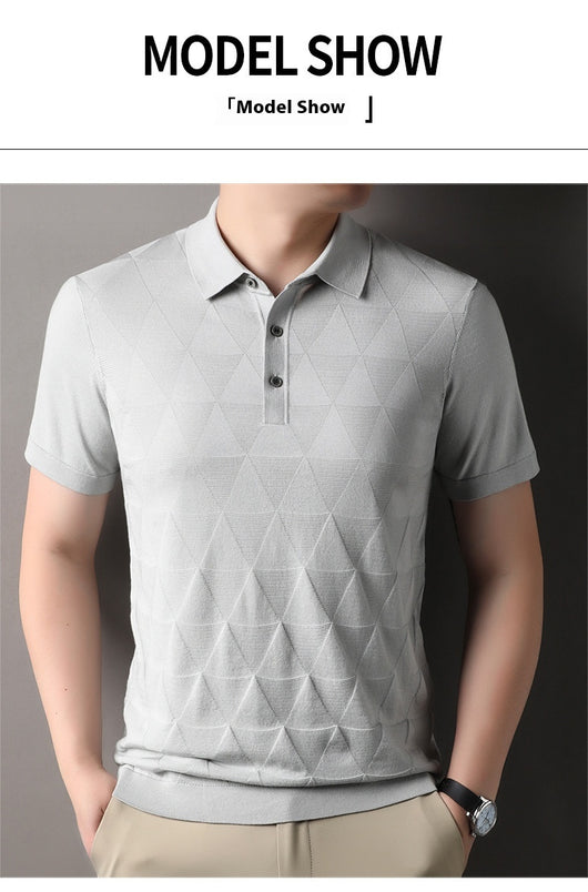 Camiseta Manga Corta Hombre Ice Silk Transpirable Secado Rápido - Image 16