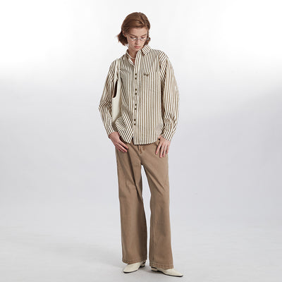Blusa Rayas Retro Mujer Otoño Invierno Estilo Europeo Americano - Image 3