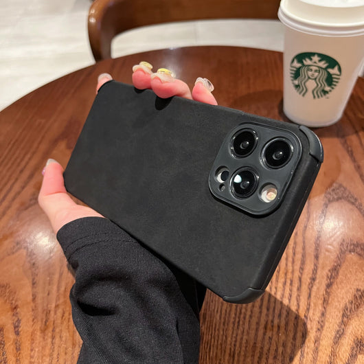 Funda de Teléfono de Pelaje Suave en Colores Lisos - Image 16