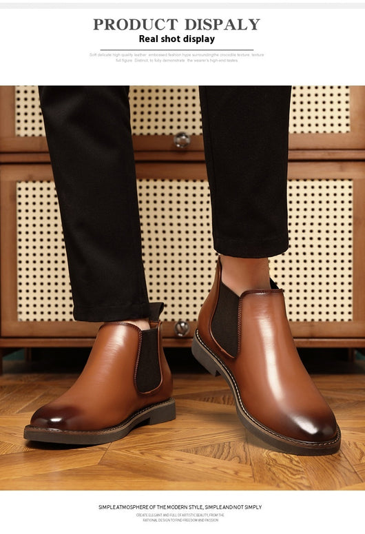 Botas de Cuero Estilo Británico Talla Grande para Hombre - Image 21