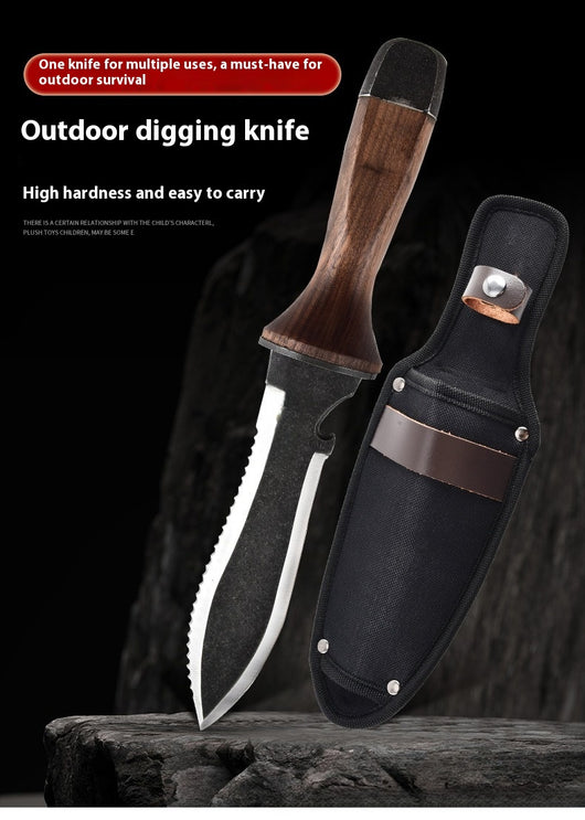 Pala Multifuncional para Camping y Jardinería con Mango de Nogal - Image 4