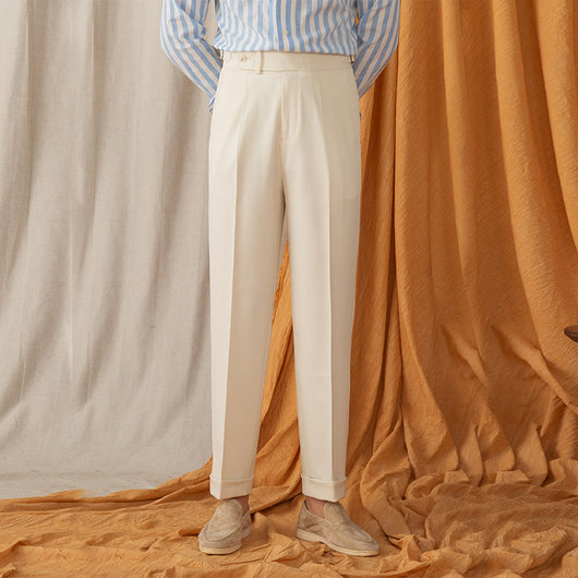 Pantalones Retro Británicos de Cintura Alta - Estilo Casual Elegante - Image 10