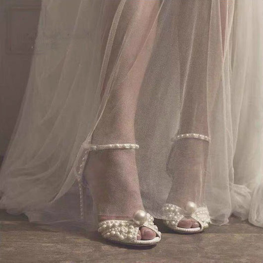 Sandalias Novia Perla Boca de Pez - Zapatos de Boda Elegantes para Mujer - Image 4