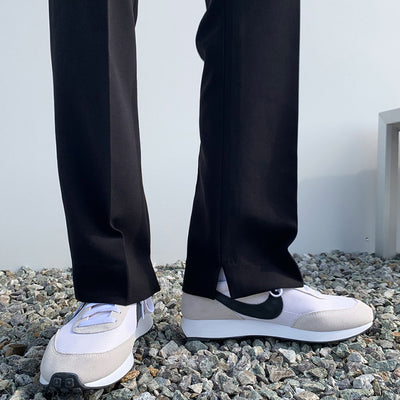 Pantalones Anchos Raw Edge Unisex - Estilo Urbano Versátil - Image 6