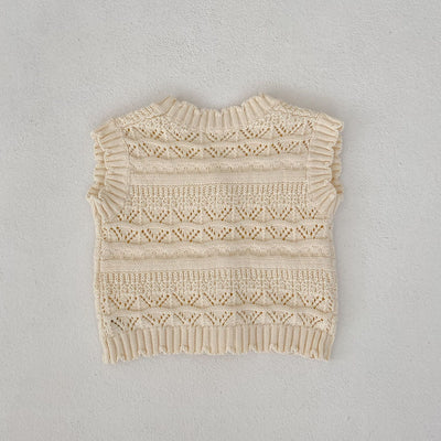 Chaleco Cardigan Tejido V-Neck para Bebés Otoño - Suéter de Punto Crochet Unisex - Image 12