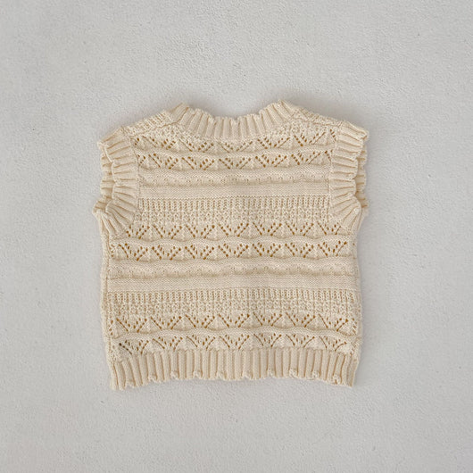 Chaleco Cardigan Tejido V-Neck para Bebés Otoño - Suéter de Punto Crochet Unisex - Image 12