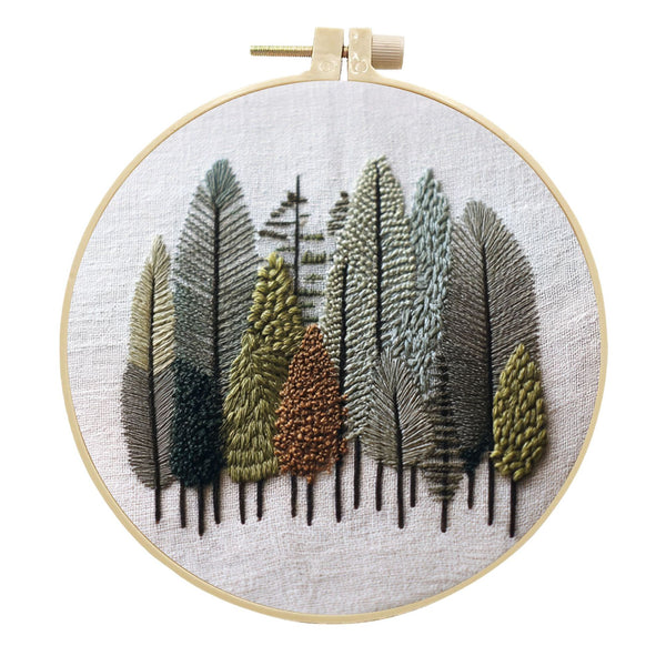 Kit Completo de Arte Textil Hecho a Mano con Aguja e Hilo para Paisajes