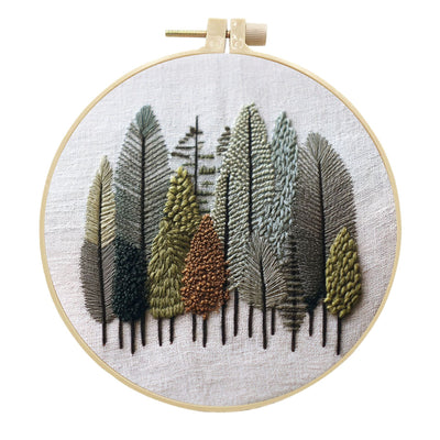 Kit Completo de Arte Textil Hecho a Mano con Aguja e Hilo para Paisajes