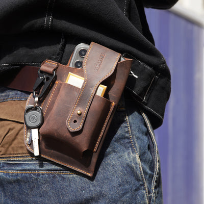 Bolsa Dual para Celular con Cinturón de Cuero - Porta Móvil de Trabajo - Image 2