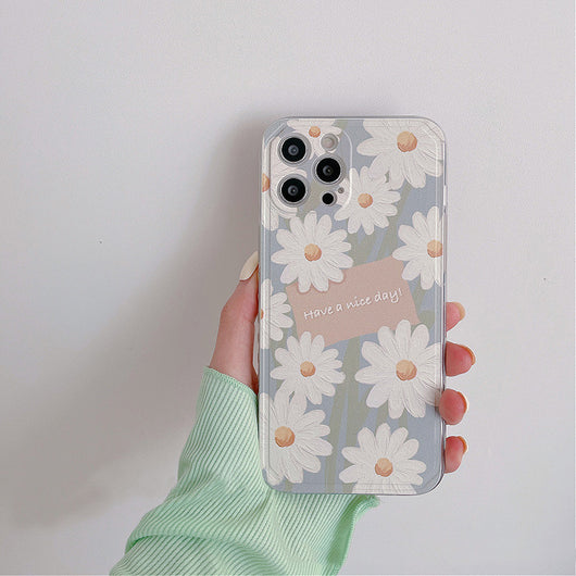 Funda de Silicona para Teléfono con Diseño Floral Transparente y Óleo - Image 6
