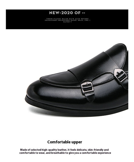 Zapatos de Cuero para Hombre Otoño con Doble Hebilla - Image 19
