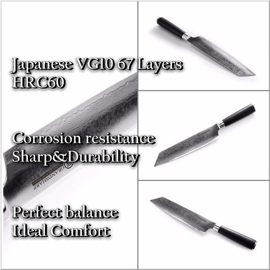 Cuchillo de Cocina Damasco Profesional de Acero de Alta Precisión - Image 12