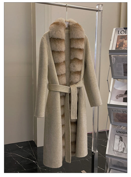 Abrigo de Vellón de Alpaca con Cuello de Zorro Desmontable - Image 23
