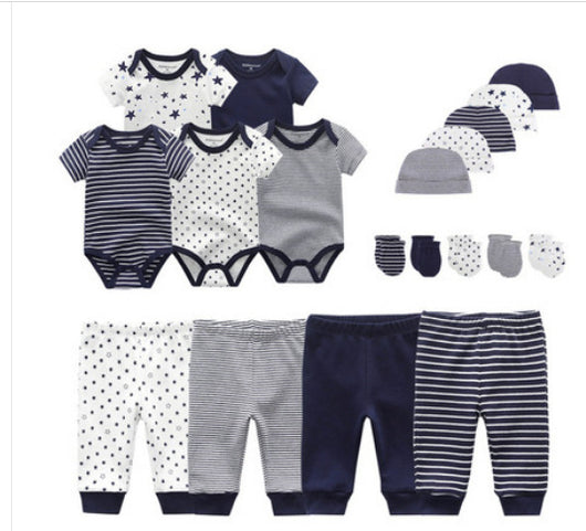 Conjunto Completo de 19 Piezas para Bebé: Peleles, Pantalones, Gorro y Guantes en Algodón - Image 6