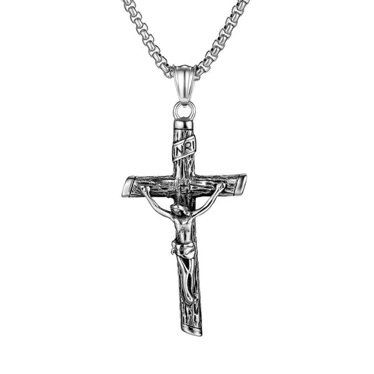 Collar Cruz Cristiana Titanio para Hombre - Diseño Clásico y Duradero - Image 2