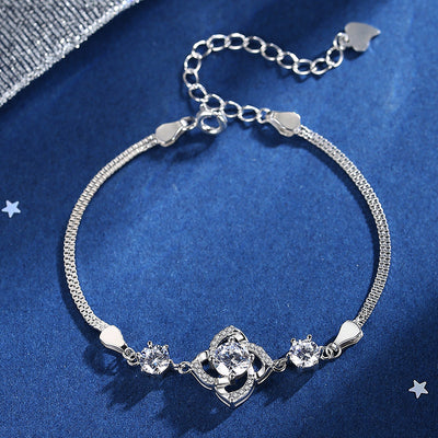 Pulsera de Plata 925 con Trébol de Cuatro Hojas para Mujer - Image 3