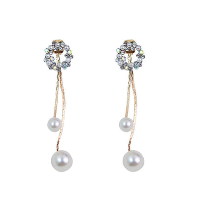 Aretes de Perlas en Diseño Engarzado - Image 7