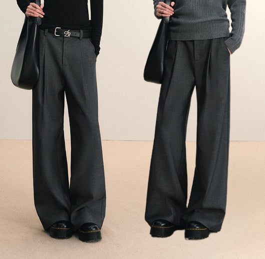 Pantalón Palazzo Mujer Cintura Alta Suelto Versátil Oficina - Image 2
