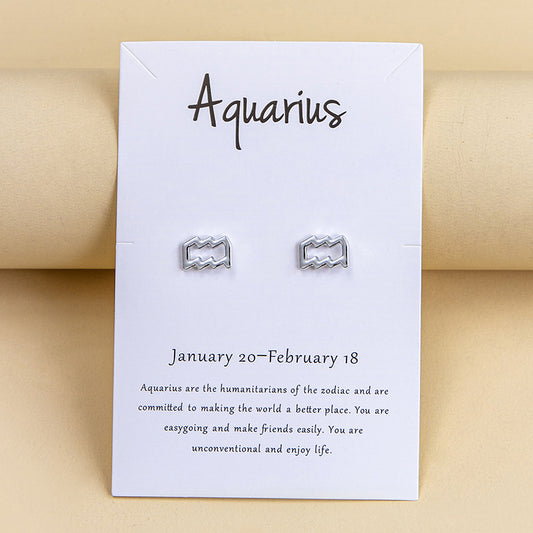Aretes de los Doce Signos del Zodiaco en Oro y Plata