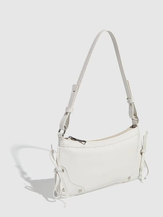 Bolso Bandolera Cuadrado Pequeño con Doble Moño - Diseño Minimalista Liso - Image 40