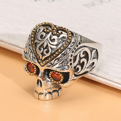 Anillo de Piedra Roja para Dedo Índice Hombre - Image 4