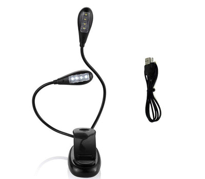 Lámpara LED Dual con Clip para Lectura y Notas Musicales