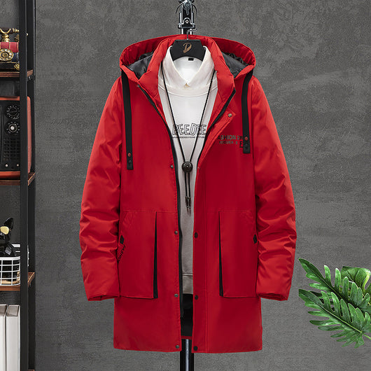Abrigo Impermeable Grueso y Cálido con Capucha para Hombre - Image 6