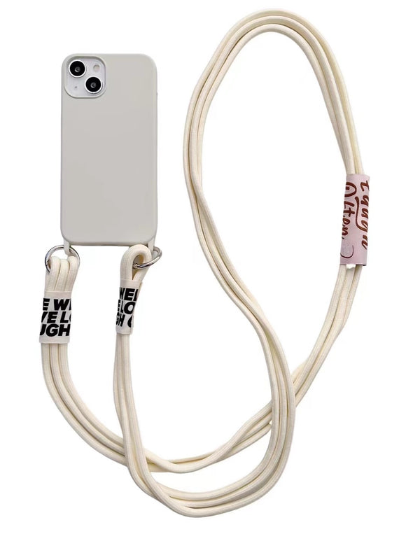 Funda Silicona para Celular con Correa Diagonal y Colgante