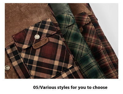 Cardigan Grueso de Forro Polar para Hombre - Cuadros Cálidos Otoño Invierno - Image 13
