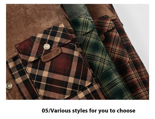 Cardigan Grueso de Forro Polar para Hombre - Cuadros Cálidos Otoño Invierno - Image 13